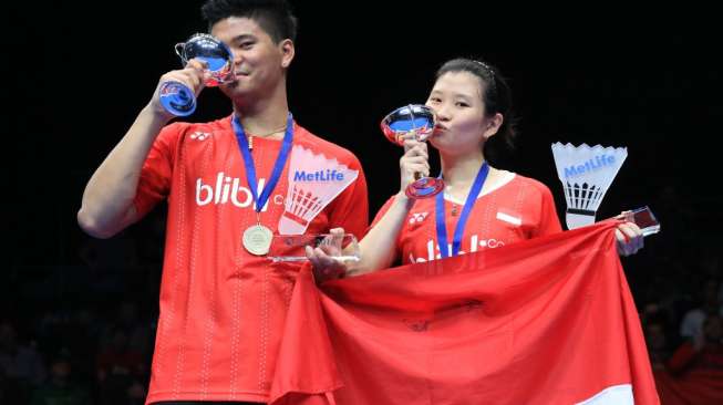 Praveen Jordan/Debby Susanto membawa harum nama Indonesia dengan menjadi juara di turnamen bulutangkis tertua di dunia [Humas PBSI]
