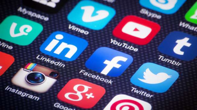 Ilustrasi aplikasi-aplikasi media sosial (Shutterstock).