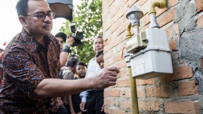 Menteri ESDM Groundbreaking Jaringan Gas Rumah Tangga di Sumsel