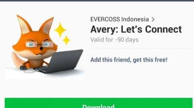 Evercoss Warnai Official Accounts Line