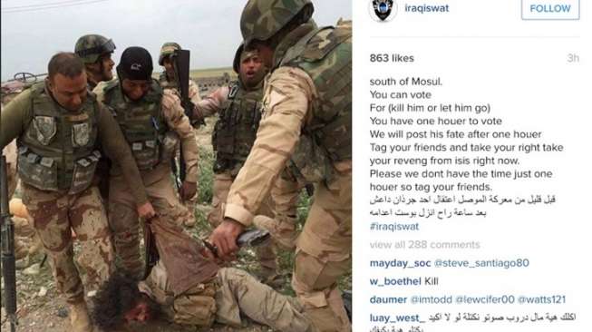 Eksekusi Tahanan ISIS, Tim SWAT Irak Buka Voting di Instagram