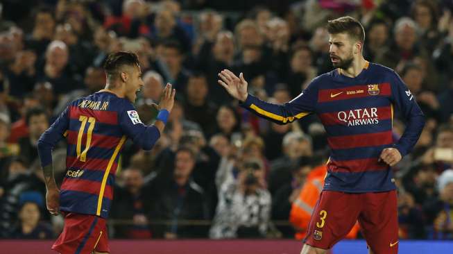 Neymar Dikabarkan Tinggalkan Barcelona , Pique: "Nggak Bakal"