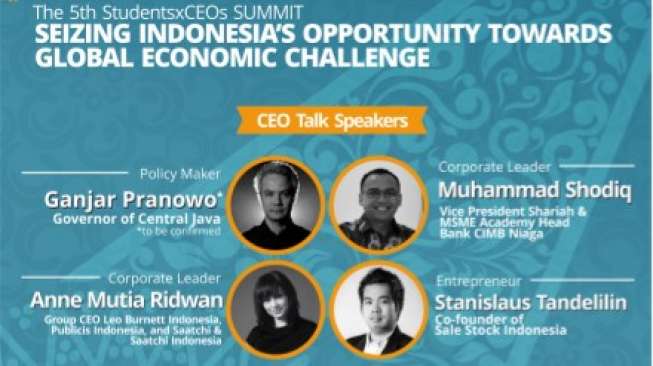 StudentsxCEOs Summit 2016 Hadirkan CEO hingga Gubernur Jateng
