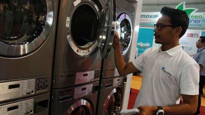 Expo Clean dan Laundry 2016 di Jakarta International Expo, Kemayoran, Jakarta (7/4).