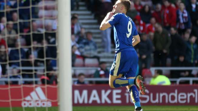 Vardy Cetak 2 Gol di Sunderland, Leicester Kian Dekati Juara