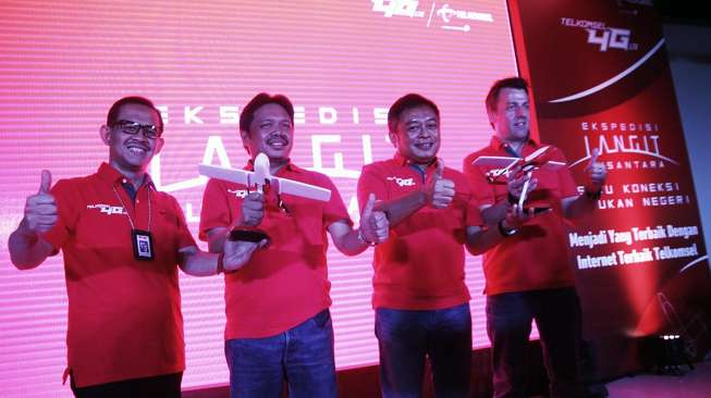 Telkomsel Uji Jaringan Lewat Live Streaming Pakai Drone