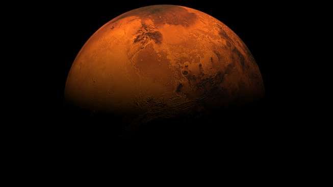 Ilustrasi planet Mars (Shutterstock).