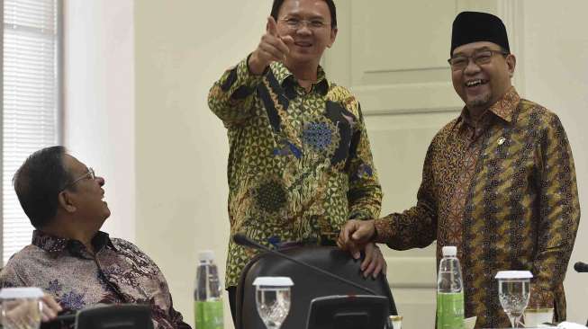 Ahok dan Ketua BPK Bertemu di Ratas Hambalang