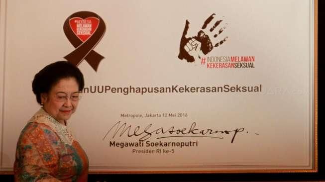 Megawati mendukung pengesahan UU Penghapusan Kekerasan Seksual.