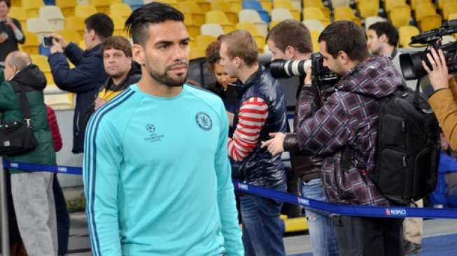 Radamel Falcao, striker timnas Kolombia yang memperkuat Chelsea pada musim 2015/16 (Shutterstock).