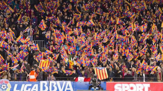 Dilarang Bawa Bendera Katalan, Barcelona: Ini Pelanggaran HAM