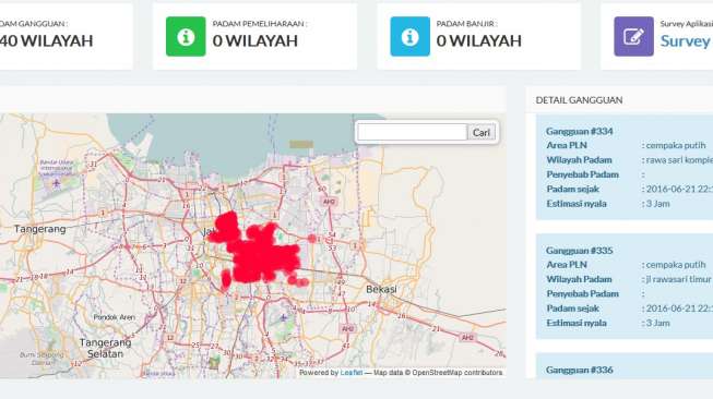 Diguyur Hujan, Sebagian Jakarta Gelap Gulita