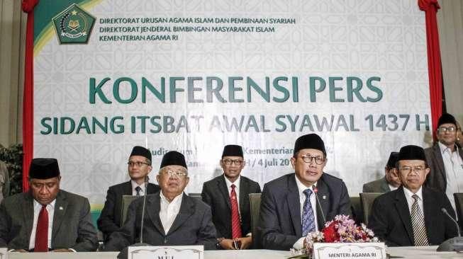 Pemerintah Tetapkan 1 Syawal, Rabu 6 Juli