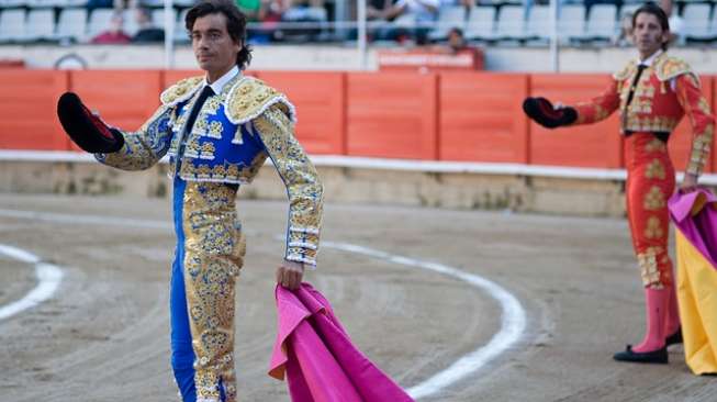 Ngilu, Matador Ditusuk Tanduk Banteng di Tengah Pertandingan