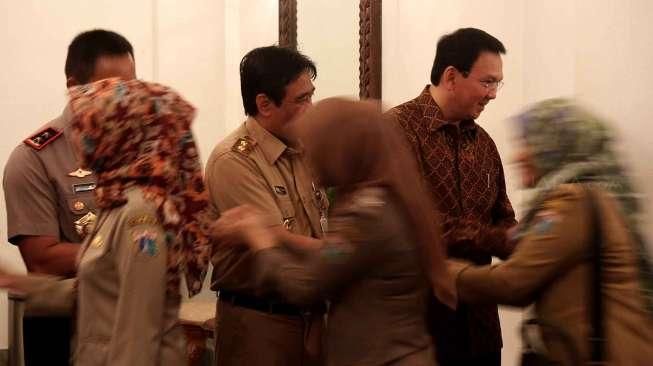 Ahok Halal Bihalal di Balai Kota