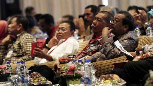 Menteri Dalam Negeri Tjahjo Kumolo membuka acara sosialisasi Peraturan Pemerintah No. 18 di Hotel Mercure, Jakarta, Jumat (5/8). [Suara.com/Oke Atmaja]