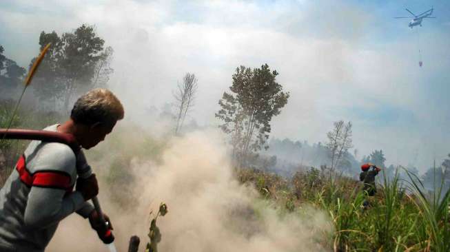 Ratusan Orang Mengungsi Akibat Kebakaran Hutan di Riau