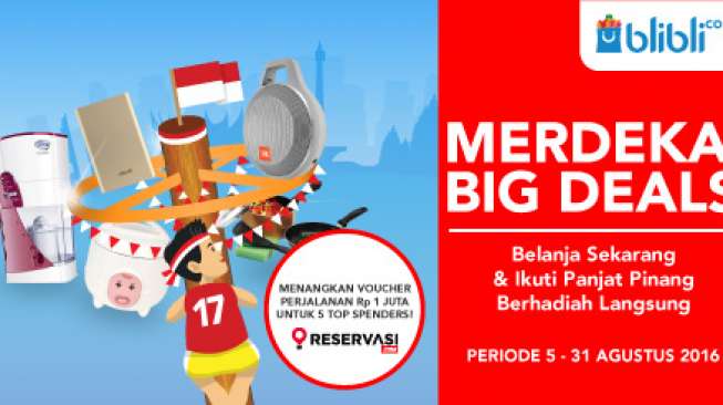 Jelang HUT Kemerdekaan RI, Blibli.com Gelar Merdeka Big Deals