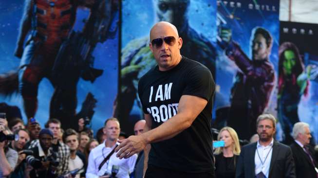 Aktor Vin Diesel saat acara premiere Eropa film "Guardians of the Galaxy" tahun 2014 lalu. [Carl Court/AFP]