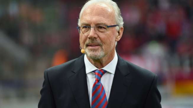 Legenda sepak bola Jerman Franz Beckenbauer. PATRIK STOLLARZ / AFP