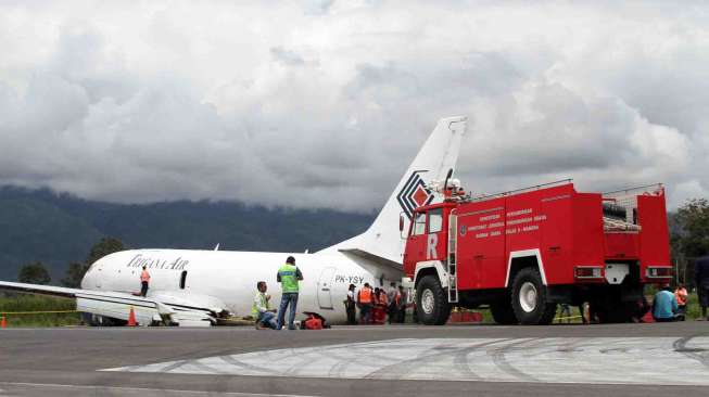 Pesawat Trigana Tergelicir di Wamena