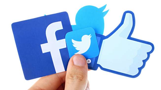 Ilustrasi Facebook dan Twitter. [Shutterstock]