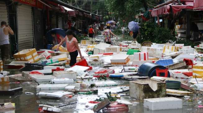 Topan Meranti Telan 28 Korban Jiwa di Cina, 15 Orang Hilang