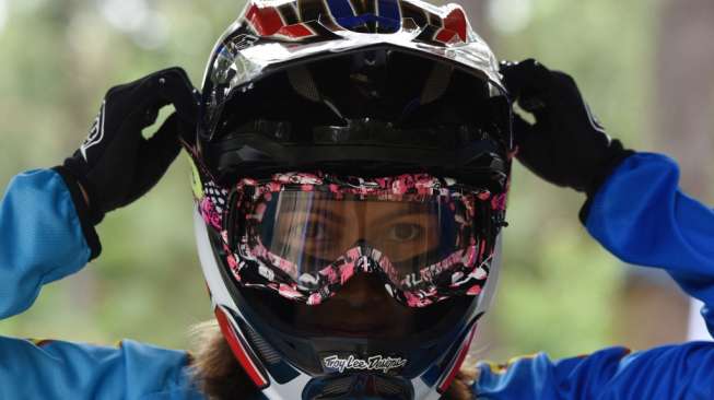 Jelang Lomba  di PON Ini Komentar Ratu Downhill  Indonesia