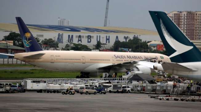 Dikira Dibajak, Pesawat Saudi Airlines Diisolasi di Filipina