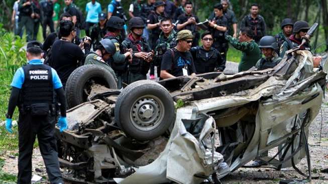 Truk Polisi Thailand Dibom, 3 Tewas