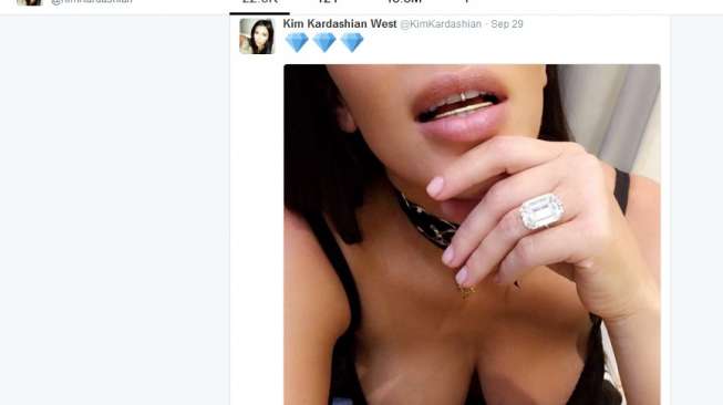 Polisi: Kim Kardashian Pamer Berlian di Twitter Sebelum Dirampok