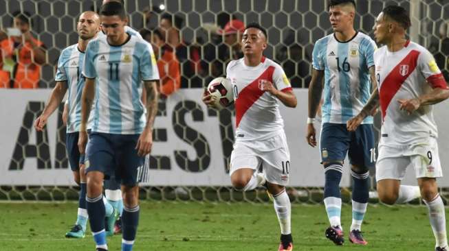 Tanpa Messi, Argentina Ditahan Peru 2-2