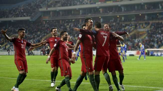 Ada Ronaldo, Portugal Pesta Gol ke Gawang Andorra