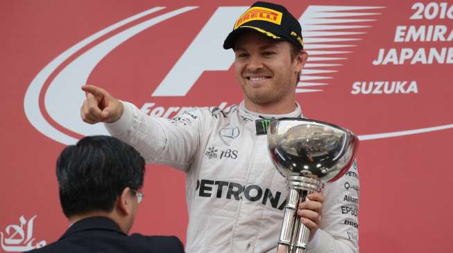 Rosberg Menangi GP Jepang, Mercedes Kunci Gelar Juara Konstruktor