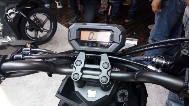 Panelmeter digital pada Honda Beat Street ESP yang diluncurkan di Jakarta, Rabu (19/10) [Suara.com/Liberty Jemadu].