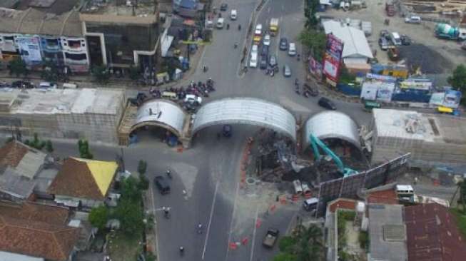 Pembangunan Jembatan Layang Antapani Bandung Sudah 70 Persen