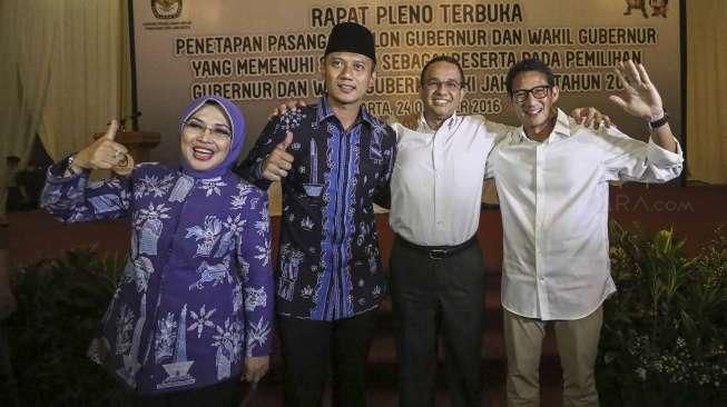 Pendukung Ahok, Anies, Agus Adu Yel-yel, Begini Jadinya