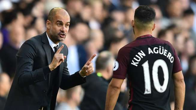 Dihukum 4 Laga, Guardiola: Aguero Tidak Agresif