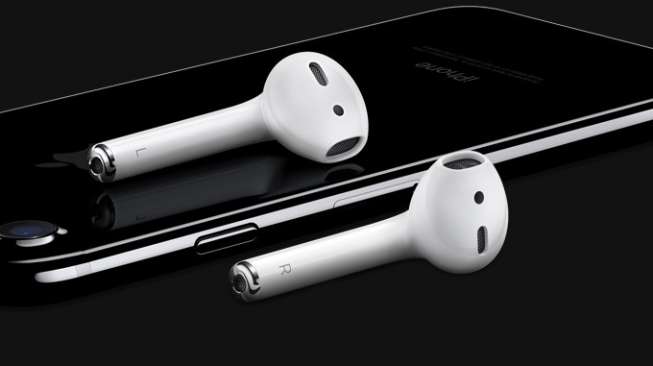 Airpod, earphone nirkabel bikinan Apple, yang diluncurkan pada September lalu (apple.com).