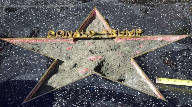 Bintang "Hollywood Walk of Fame" Milik Donald Trump Dirusak