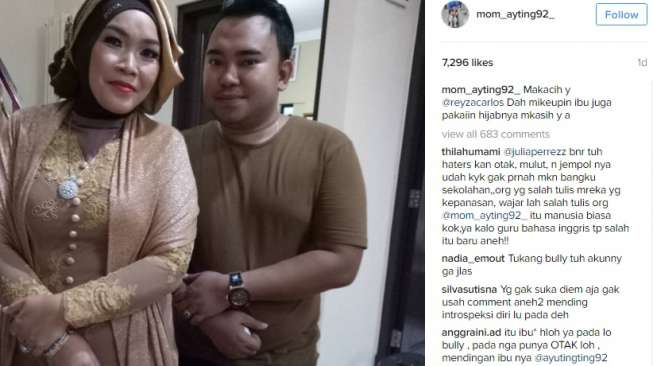 Gara-gara Typo, Postingan Ibu Ayu Ting Ting Diolok Haters