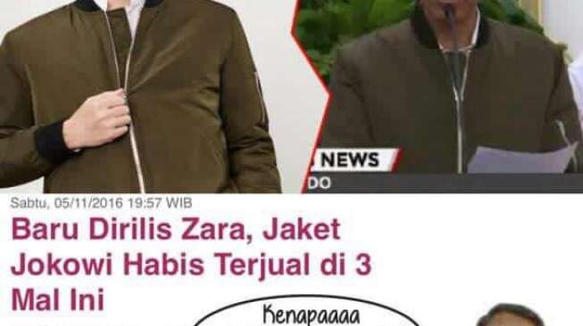Kocak! Meme Jaket Jokowi Jadi Viral