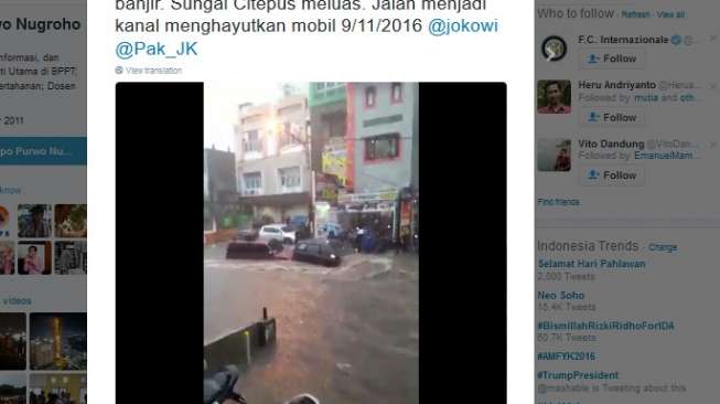 Banjir Kembali Rendam Pagarasih Bandung, Mobil Hanyut