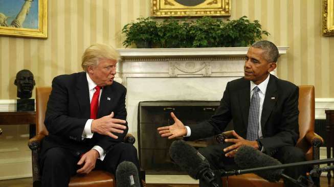 Trump Temui Obama di Gedung Putih