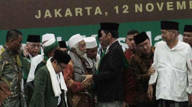 Jokowi di acara Silatnas Ulama Rakyat.