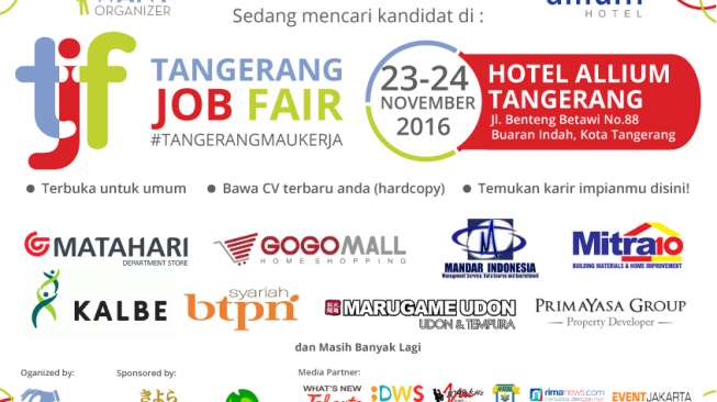 Tangerang Gelar Job Fair 23-24 November