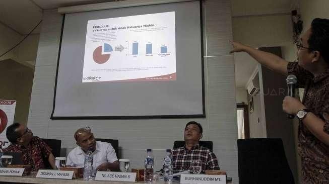 Kepuasan kinerja Ahok berada diangka 69 persen sebagai Gubernur DKI Jakarta