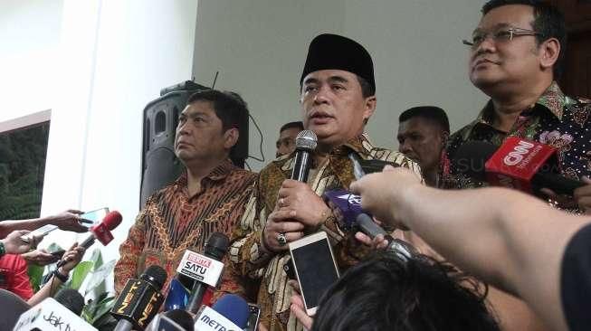 Ketua DPR Ade Komarudin di rumah Ketua Umum PDI Perjuangan Megawati Soekarnoputri [suara.com/Oke Atmaja]