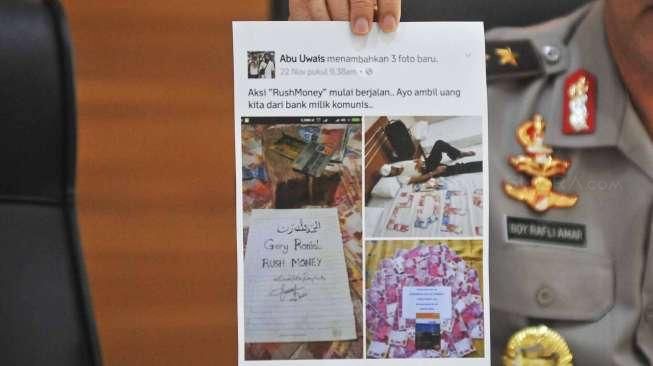 Tersangka bernama Abu Uwais  diancam hukuman maksimal 6 tahun