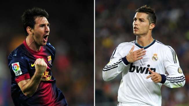 Lionel Messi dan Cristiano Ronaldo [AFP/Lluis Gene]